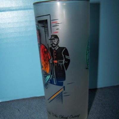 LOT 45 GREAT 1959 RUSH TO THE ROCKIES COLORADO CENTENNIAL GLASSES
