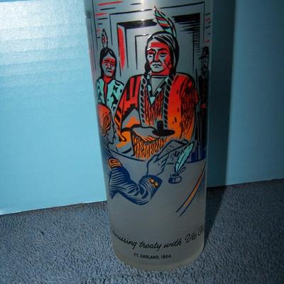 LOT 45 GREAT 1959 RUSH TO THE ROCKIES COLORADO CENTENNIAL GLASSES