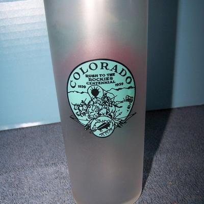 LOT 45 GREAT 1959 RUSH TO THE ROCKIES COLORADO CENTENNIAL GLASSES