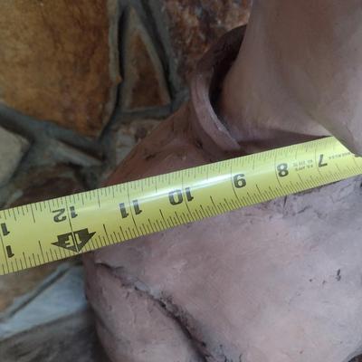 Original Terra Cotta Cowgirl Sculpture Signed by Rodney Shaw