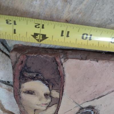 Original Terra Cotta 'Mirror Image' Sculpture Panel Signed by Rodney Shaw