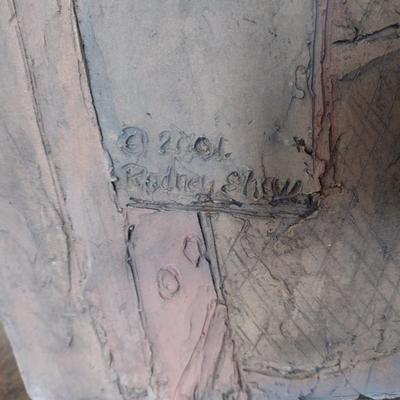 Original Terra Cotta 'Mirror Image' Sculpture Panel Signed by Rodney Shaw