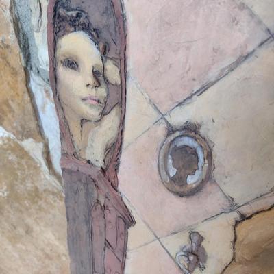Original Terra Cotta 'Mirror Image' Sculpture Panel Signed by Rodney Shaw