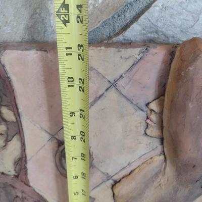Original Terra Cotta 'Mirror Image' Sculpture Panel Signed by Rodney Shaw