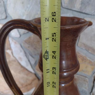 Hand Thrown Pottery Floor Jug Signed by Artist Lahr