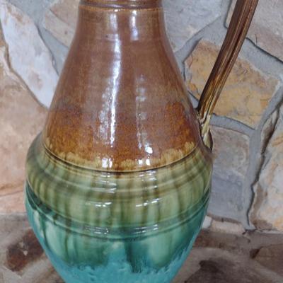 Hand Thrown Pottery Floor Jug Signed by Artist Lahr
