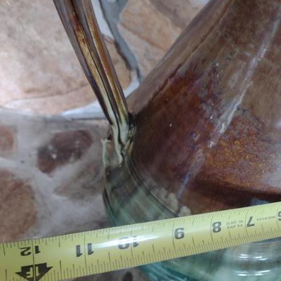 Hand Thrown Pottery Floor Jug Signed by Artist Lahr