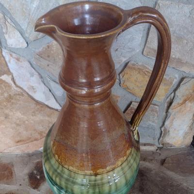 Hand Thrown Pottery Floor Jug Signed by Artist Lahr