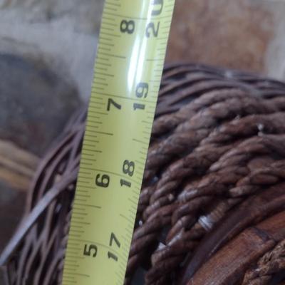 Large Rope and Rattan Weave Basket