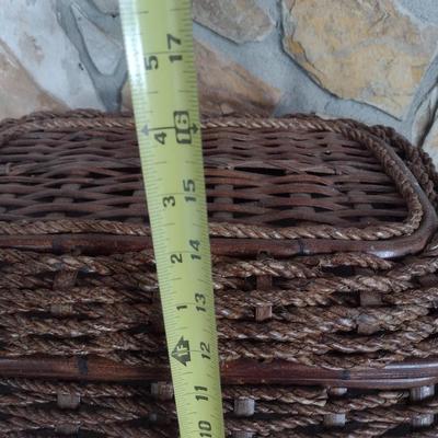 Large Rope and Rattan Weave Basket