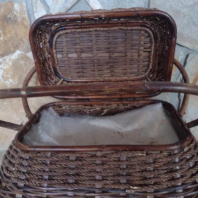 Large Rope and Rattan Weave Basket