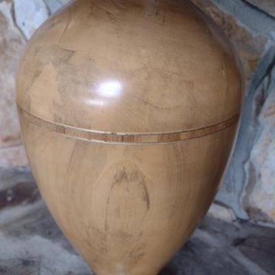 Bobby Phillips Original Turned Wood Maple Post Table Lamp with Shade Choice A