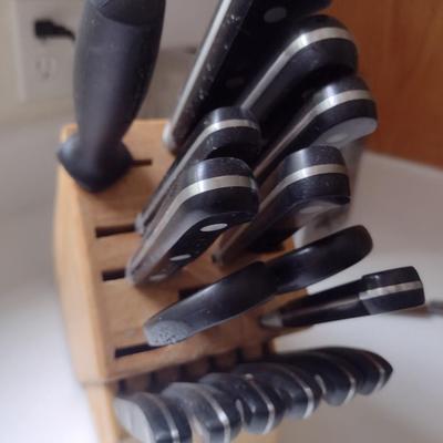 J. A. Henckels Kitchen Cutlery Set with Block