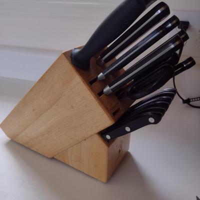 J. A. Henckels Kitchen Cutlery Set with Block