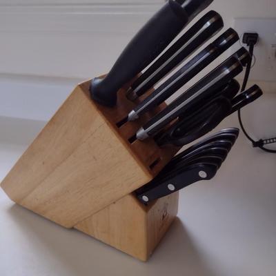 J. A. Henckels Kitchen Cutlery Set with Block