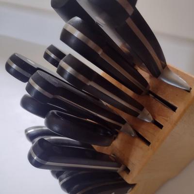 J. A. Henckels Kitchen Cutlery Set with Block
