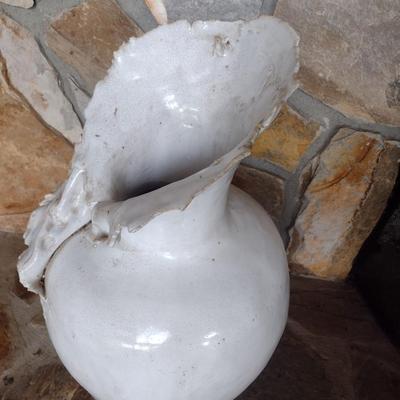 Large Pottery Floor Vase Signed by Artist