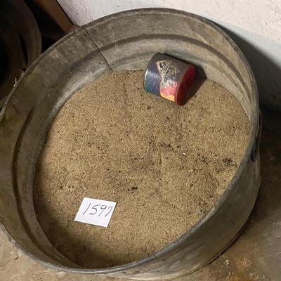 Galvanized Tub with Sand