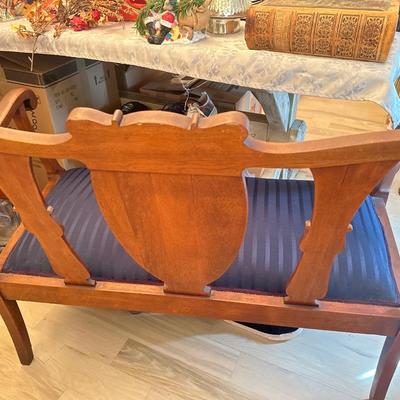 Beautiful Antique Shieldback settee