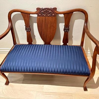 Beautiful Antique Shieldback settee