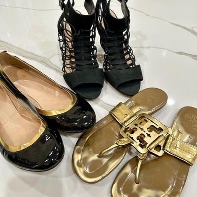 Women’s dress shoes :Vince Camuto 8 1/2, Kate Spade 9M and Tory Burch sandals 8.5