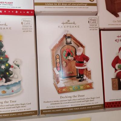 Lot of 6 Hallmark Keepsake Christmas Tree ornaments Magic Cord