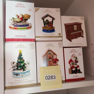 Lot of 6 Hallmark Keepsake Christmas Tree ornaments Magic Cord