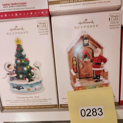 Lot of 6 Hallmark Keepsake Christmas Tree ornaments Magic Cord