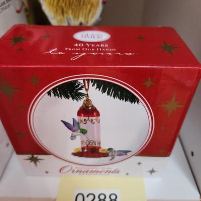 Lot of Christmas Tree ornaments and Decor Baltimore Ravens , Metal Card holder Deer