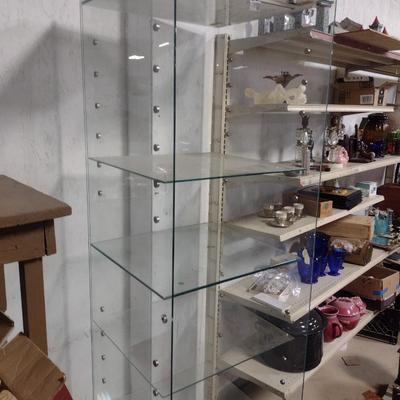 Glass Display Stand on Castors