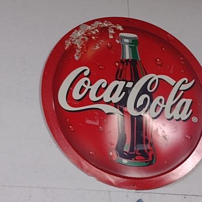 Coca-Cola Composite Advertising Button 32"
