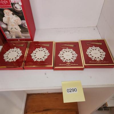 Lot of Christmas Decor Lenox Plates Ornaments and Decor