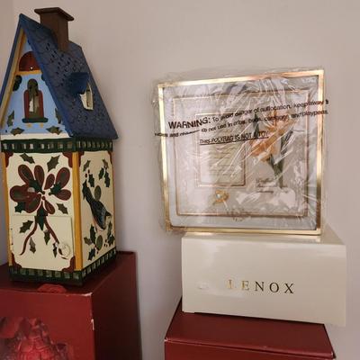 Lot of Christmas Decor Lenox Plates Ornaments and Decor