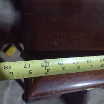 Queen Ann Cherry Wood Double Drawer Side Table