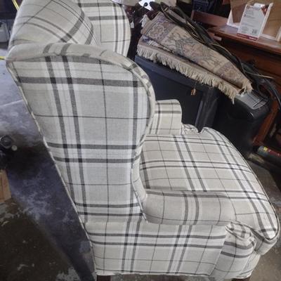 Formal Upholstered Wingback Chair Choice B