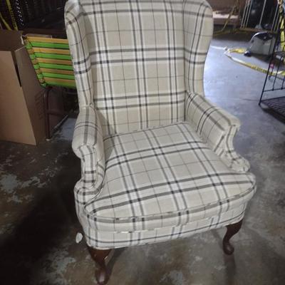 Formal Upholstered Wingback Chair Choice B