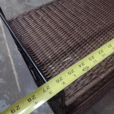 Wicker Weave Multi-Shelf Stand