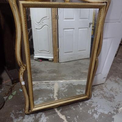Wood Framed French Provincial Wall Mirror