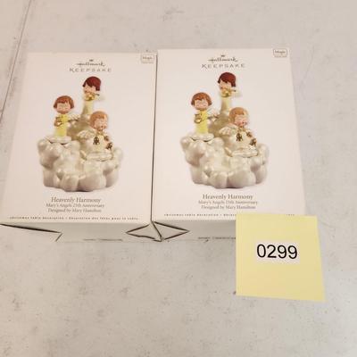Lot of 2 Hallmark Keepsake Christmas Tree ornaments Magic Heavenly Harmony by Mary Hltonami