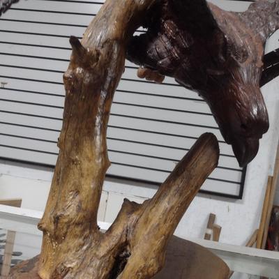 Hand Carved Eagle Statue by Terry Rauffer