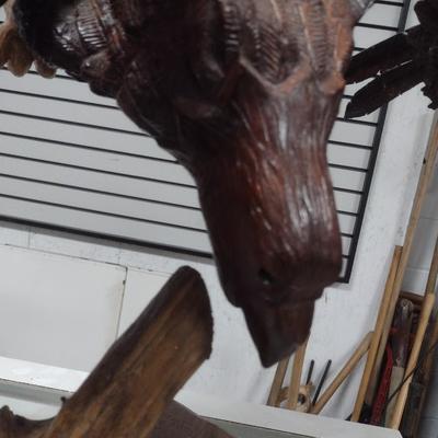 Hand Carved Eagle Statue by Terry Rauffer