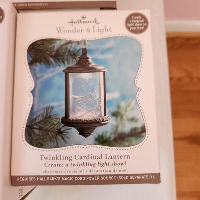 Lot of 5 Hallmark Wonder & Light Christmas Tree ornaments