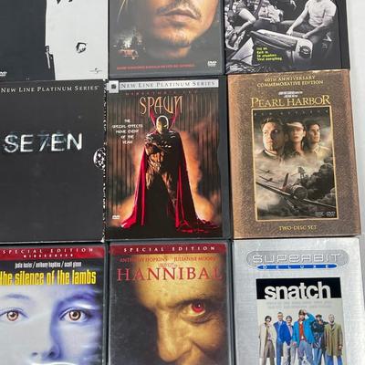 Lot of 9 DVD Movies - Crime Dramas, Science Fiction and Action Movies