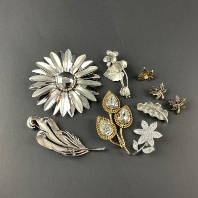 -138- BROOCH | Miscellaneous Silver Tone Pins