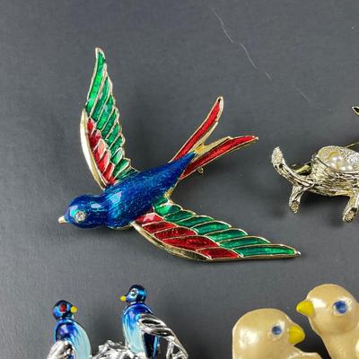 -139- BROOCH | Miscellaneous Multicolored Bird Pins