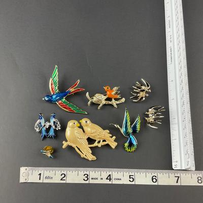 -139- BROOCH | Miscellaneous Multicolored Bird Pins