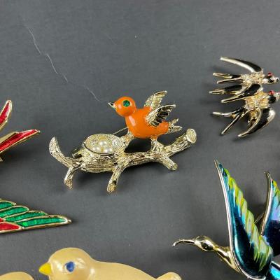-139- BROOCH | Miscellaneous Multicolored Bird Pins