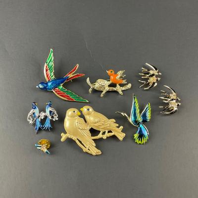 -139- BROOCH | Miscellaneous Multicolored Bird Pins
