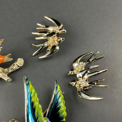-139- BROOCH | Miscellaneous Multicolored Bird Pins