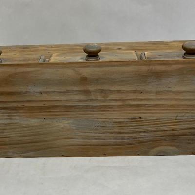 Wood Caddy with 3 Drawers